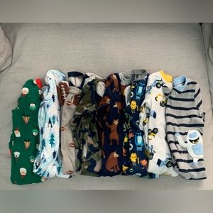 Carters fleece footed pajama lot
